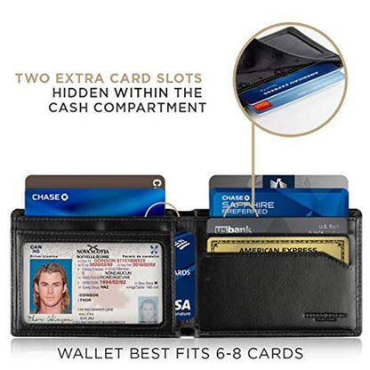 Serman Brands Mens Slim Bifold Wallet – In Use