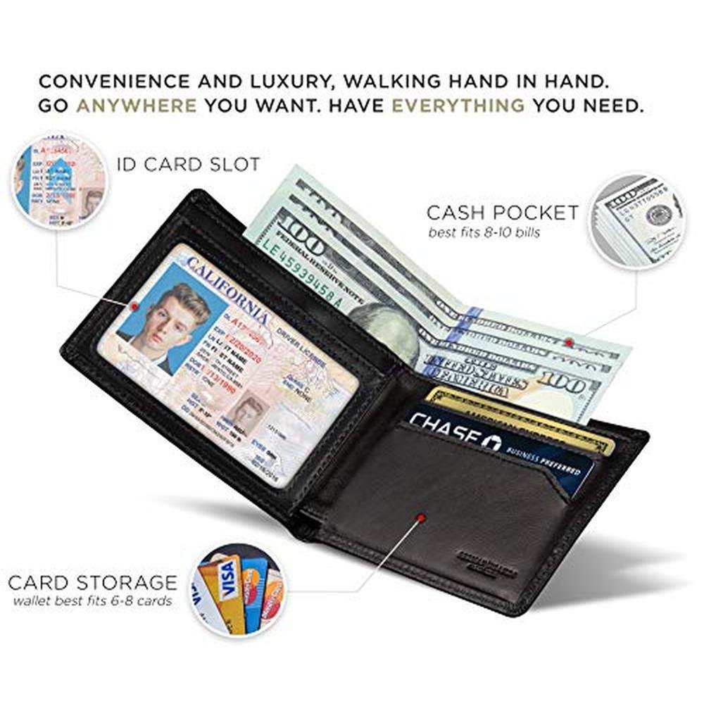 Serman Brands Mens Slim Bifold Wallet – Packaging
