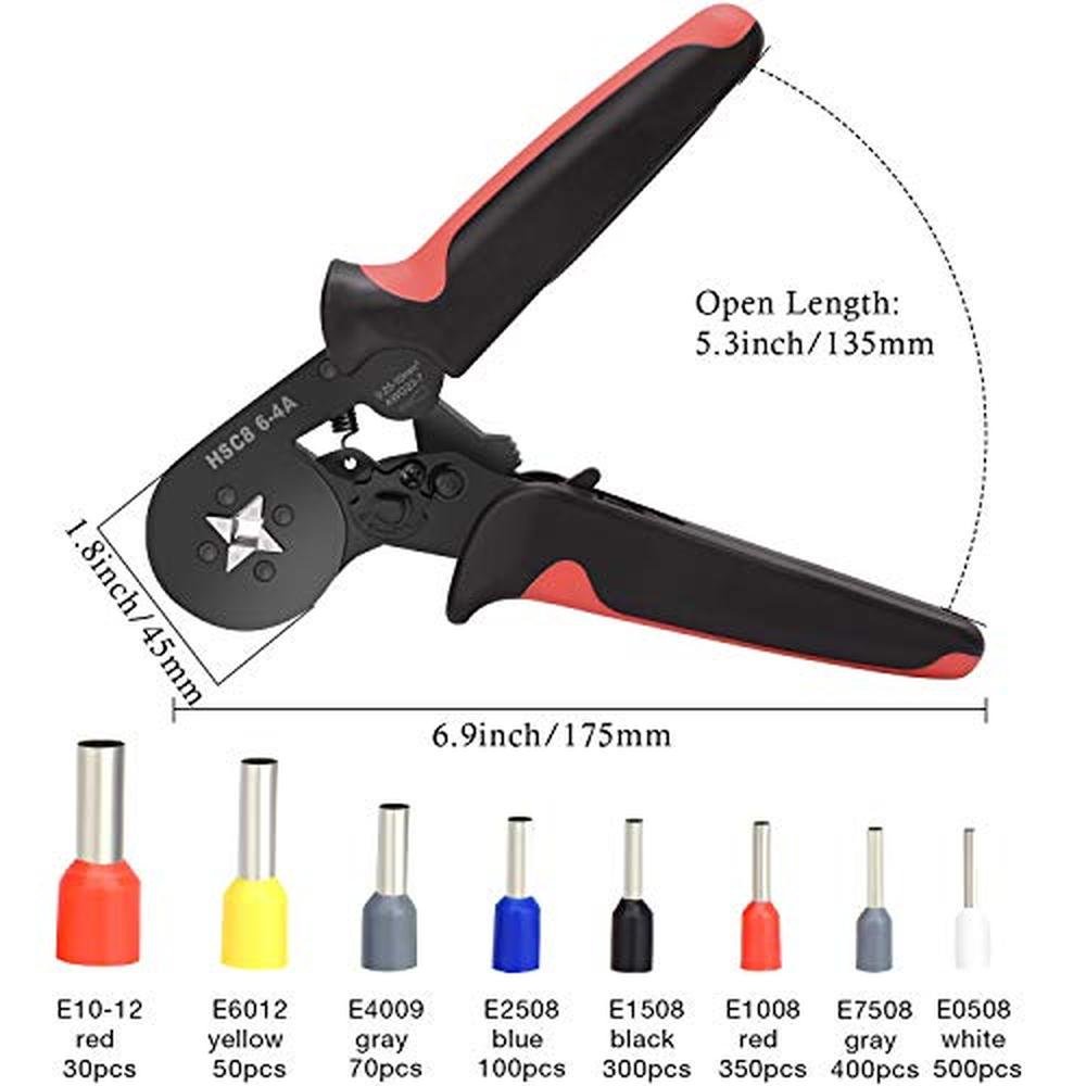 Wire Crimping Tools: Vanow Ferrule Crimping Plier Kit – Side View