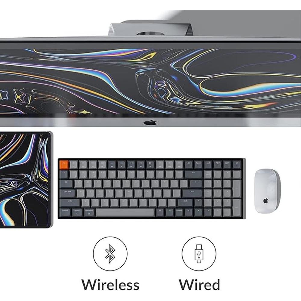Keychron Layout: Keychron K4 96 Layout 100 Keys Wireless – Side View