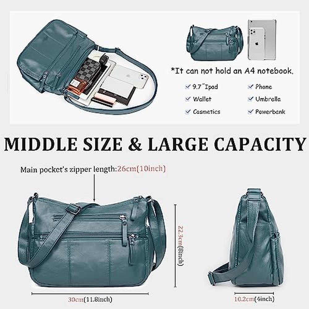 Volganik Rock: Premium PU Leather Shoulder Bag – Close-up Detail