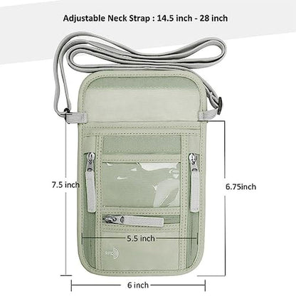 Neck Wallet: WALNEW Passport Holder Neck Pouch Travel – Side View