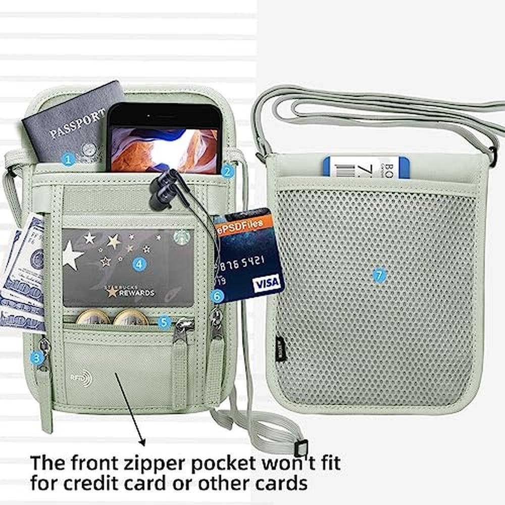 Neck Wallet: WALNEW Passport Holder Neck Pouch Travel – Packaging