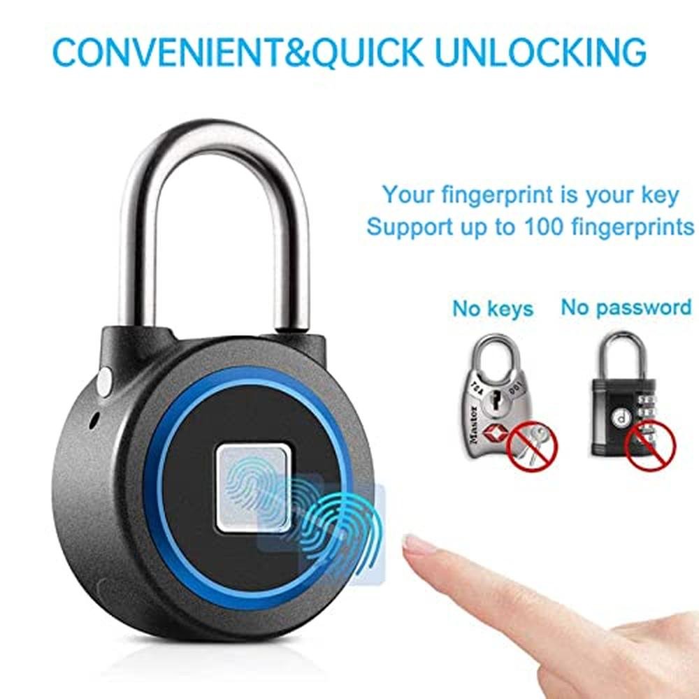 Fingerprint Padlock: MEGAFEIS Bluetooth Lock – Close-up Detail
