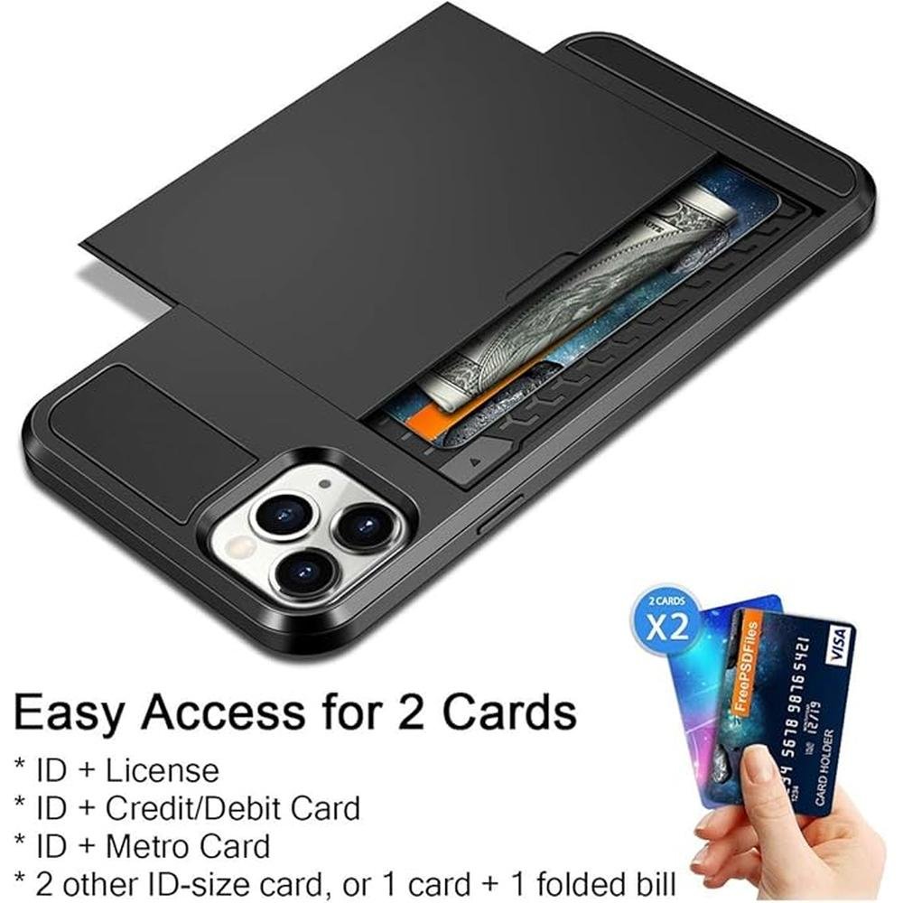 Vofolen Case for iPhone 11 Pro Case Wallet Credit Card – Side View
