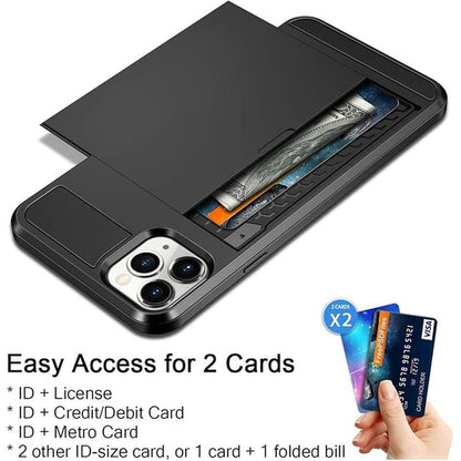 Vofolen Case for iPhone 11 Pro Case Wallet Credit Card – Side View