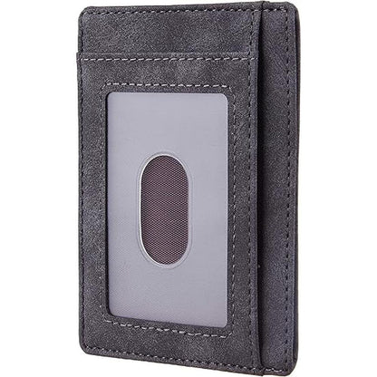 Travelambo Slim Wallet: Front Pocket Minimalist Leather – Close-up Detail