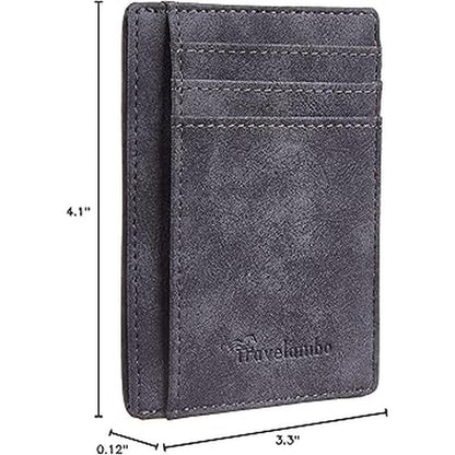Travelambo Slim Wallet: Front Pocket Minimalist Leather – Packaging