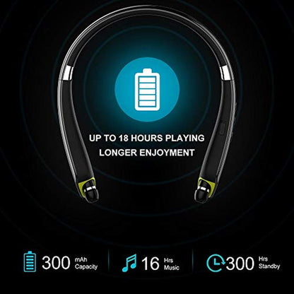 Bluetooth Headphones: Beartwo Upgraded Foldable Wireless – Close-up Detail
