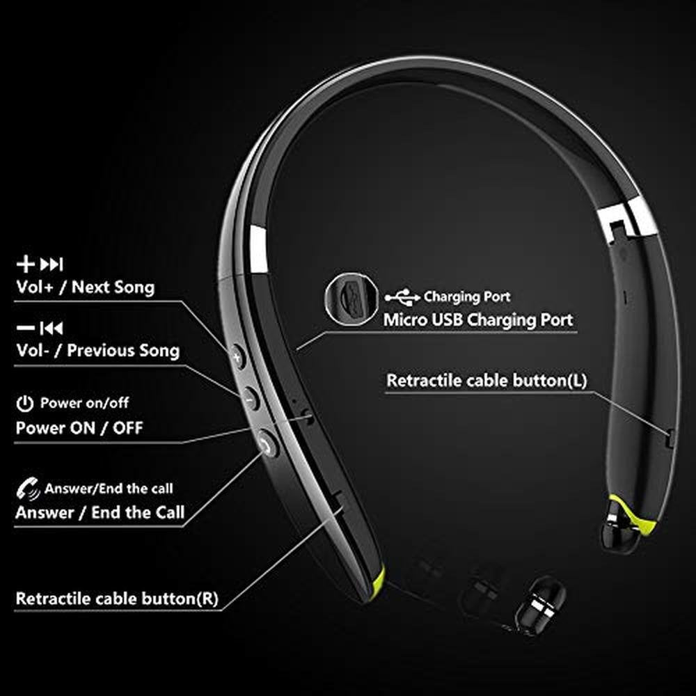 Bluetooth Headphones: Beartwo Upgraded Foldable Wireless – In Use