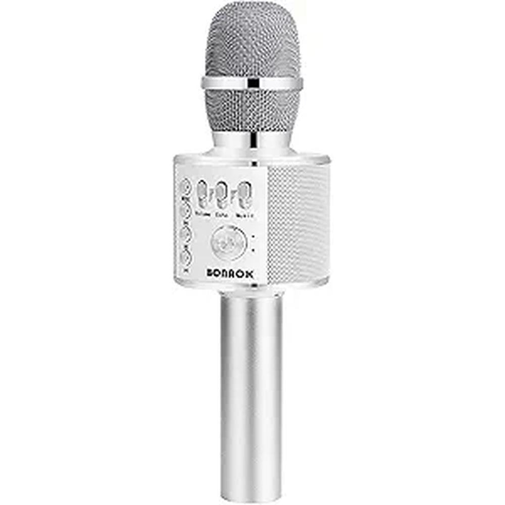 Bonaok Wireless Bluetooth Karaoke Microphone – Front View