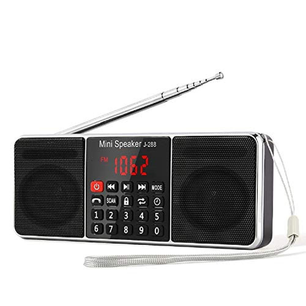 Radio Prunus: PRUNUS J-288 Portable AM FM Radio with – Front View