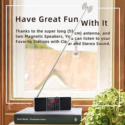 Radio Prunus: PRUNUS J-288 Portable AM FM Radio with – Close-up Detail