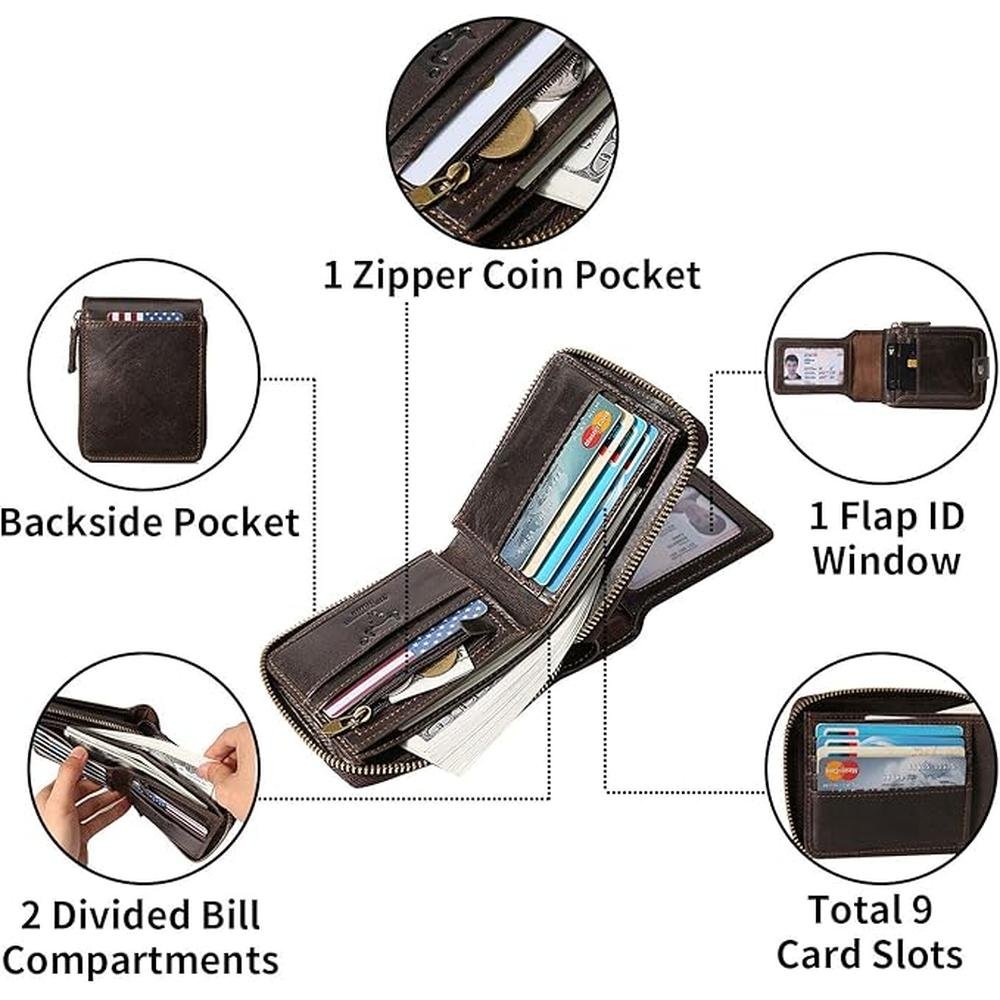 Ming Clan: Luxury RFID Blocking Leather Wallet – In Use