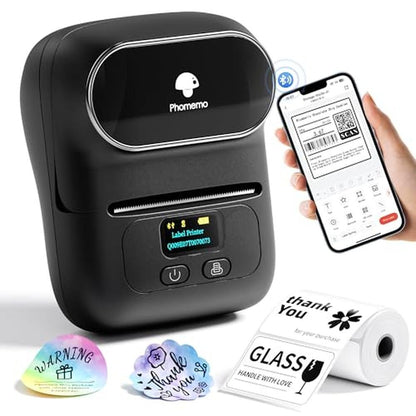 Label Barcode: Phomemo M110 Portable Thermal Printer – Front View