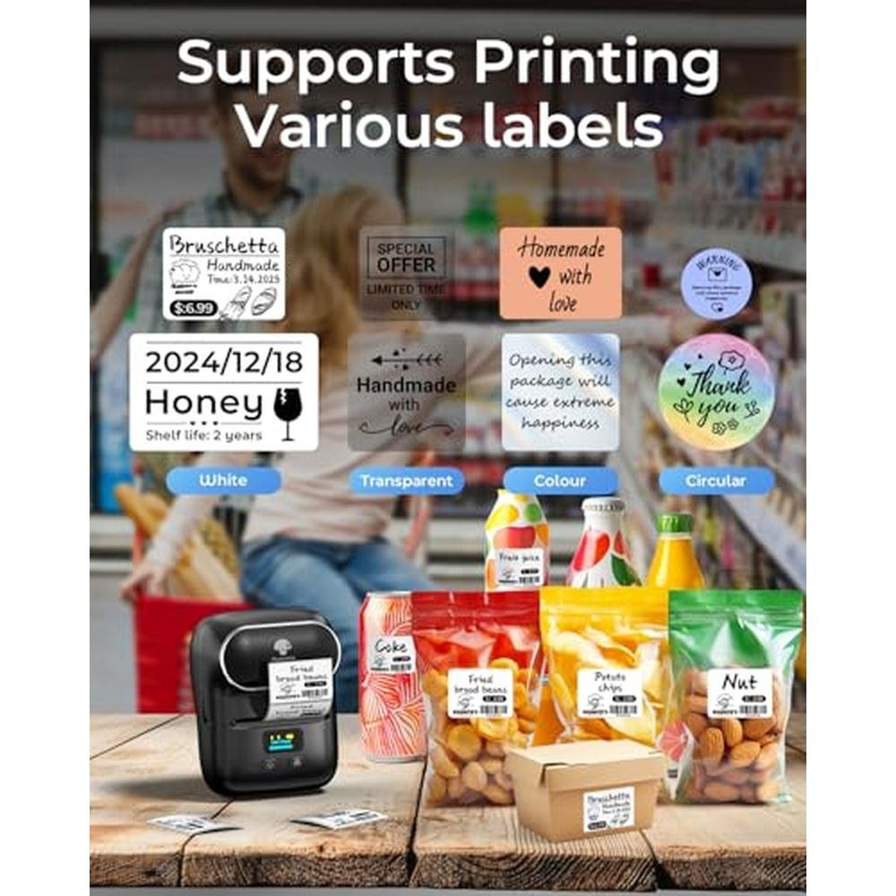 Label Barcode: Phomemo M110 Portable Thermal Printer – In Use