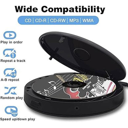 Player Lukasa: Premium Bluetooth CD Player with Built-in – Side View