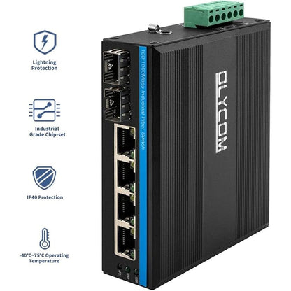 Gigabit Switch 4 Ports Industrial Ethernet Converter – In Use