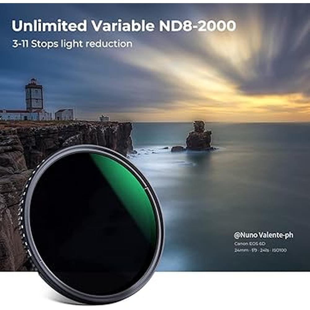 Lens Filter: K&F Concept 52mm Variable Neutral Density – Side View