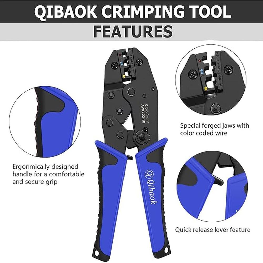 Terminals Insulated: Qibaok Wire Terminals Crimping Tool – Side View