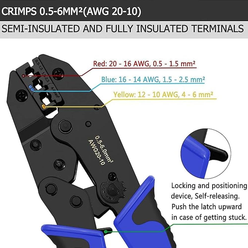 Terminals Insulated: Qibaok Wire Terminals Crimping Tool – In Use