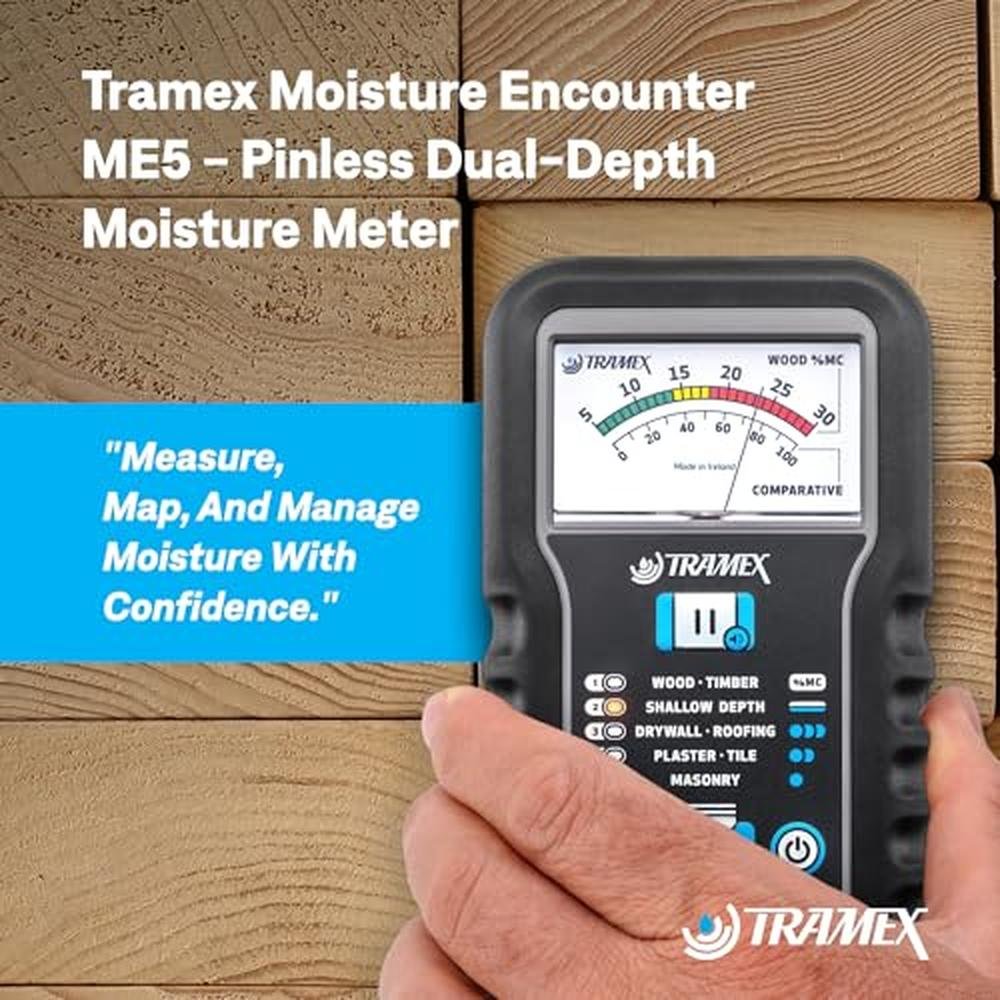 Moisture Tramex Encounter ME5 Pinless Meter for Measuring – Side View