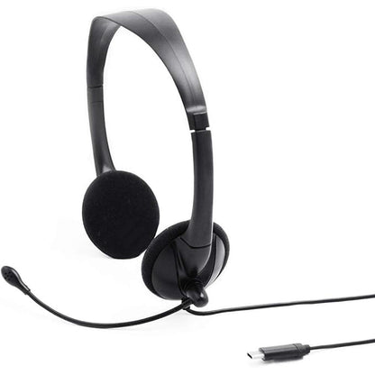USB Type C Wired Headset with Mic Inline Volume Control – Front View