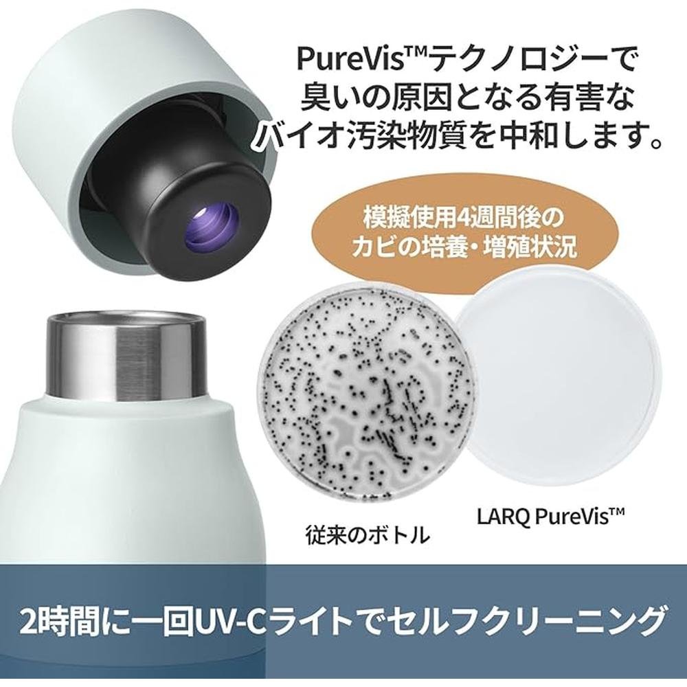 Bottle Water: LARQ PureVis 17 oz Self-Cleaning and – Close-up Detail