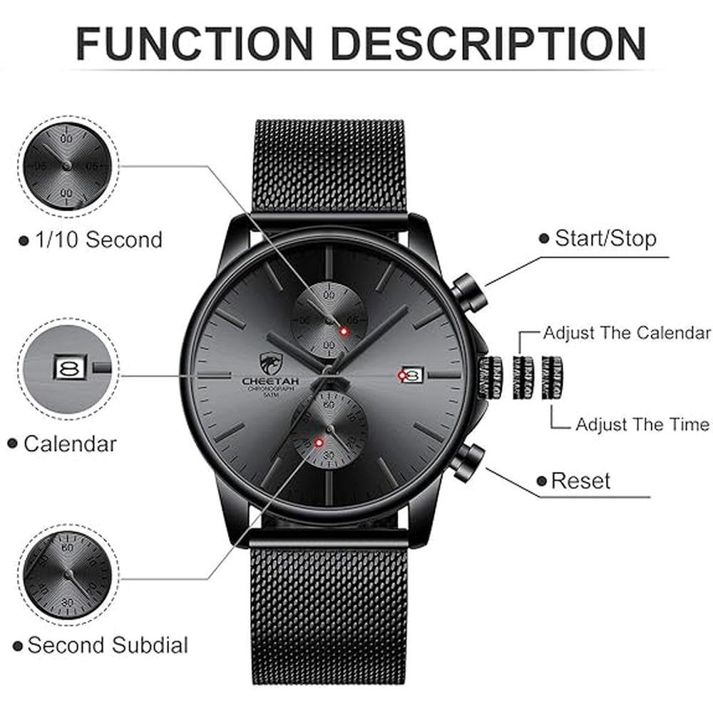 Golden Hour: Luxury Mens Watch Fashion Sleek Minimalist – Close-up Detail