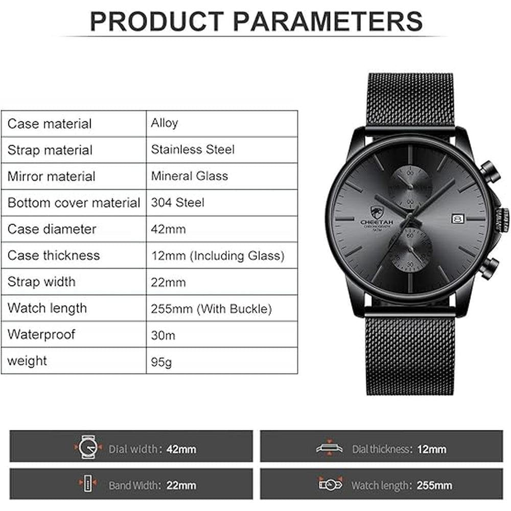 Golden Hour: Luxury Mens Watch Fashion Sleek Minimalist – Packaging