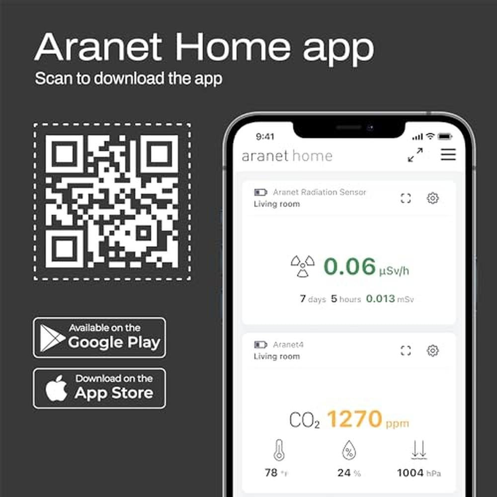 SAF Aranet4 Home: Wireless Indoor Air Quality Monitor for – Packaging