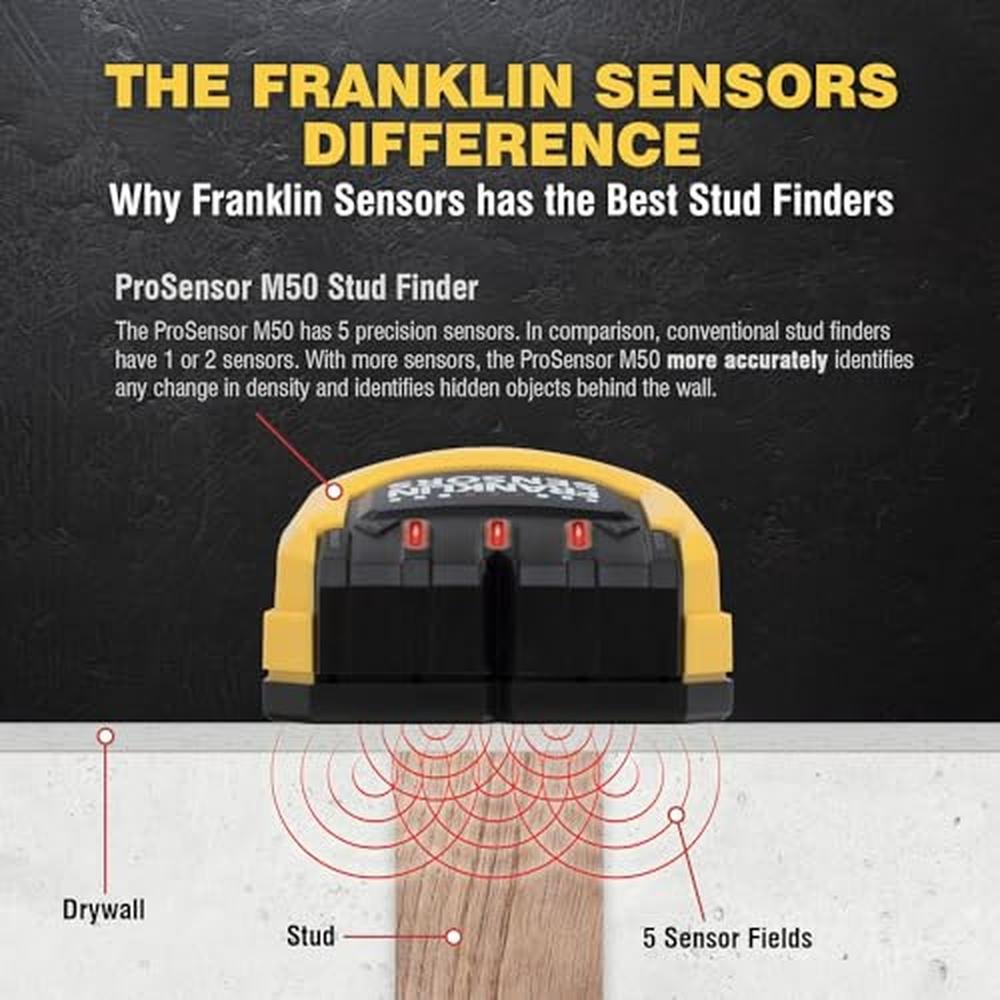 Sensors Stud Finder: Franklin Sensors ProSensor M50 Wood – In Use