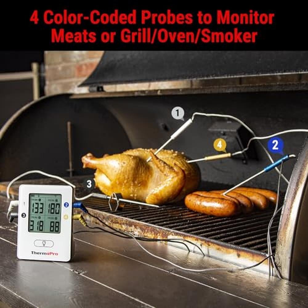 Meat Thermometer: ThermoPro TP25 650FT Wireless Digital – Side View