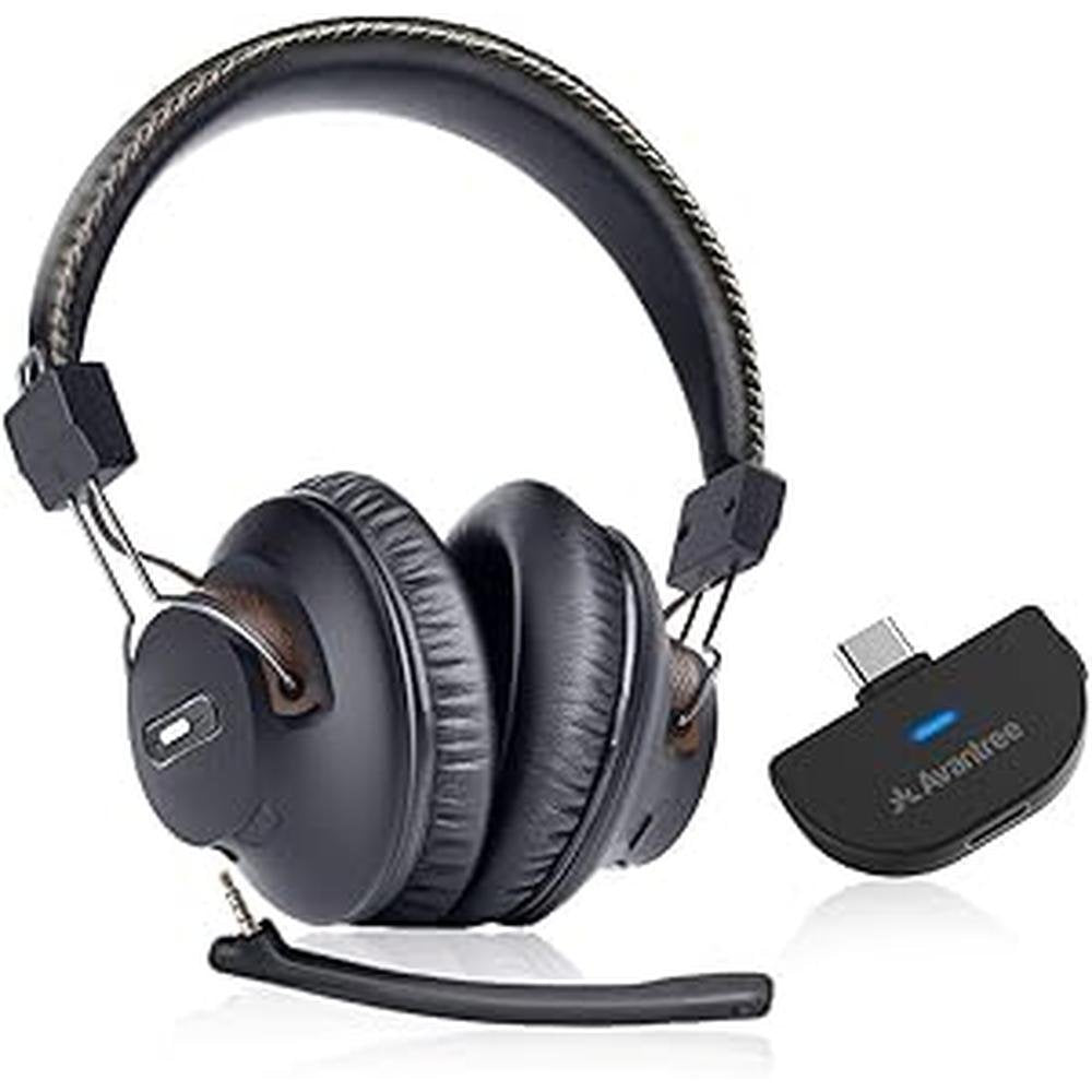 Avantree C519M: Bluetooth Headphones with Mic for PS5 & – Front View