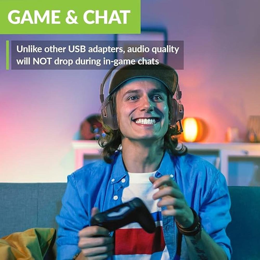 Avantree C519M: Bluetooth Headphones with Mic for PS5 & – In Use