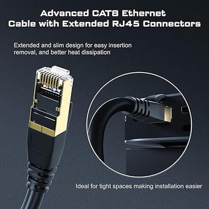 Ethernet Cable: DbillionDa Cat7 Cat8 100ft – In Use
