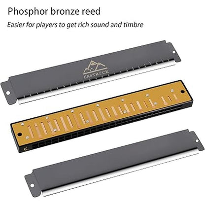 Harmonica Eastrock: Eastrock Diatonic Harmonica 24 Hole C – Side View