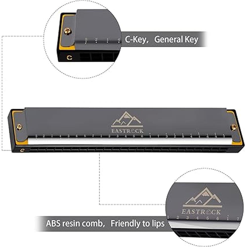Harmonica Eastrock: Eastrock Diatonic Harmonica 24 Hole C – Close-up Detail