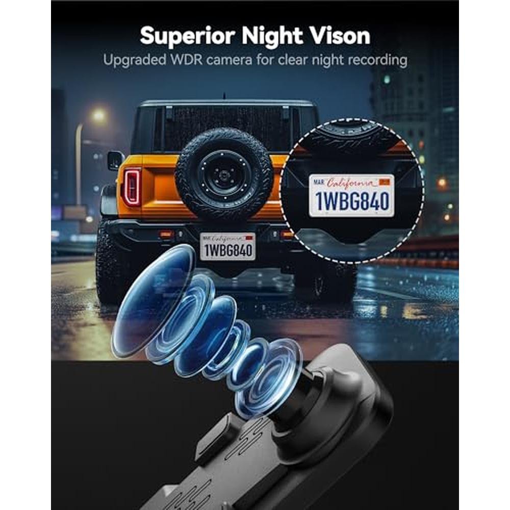 Mirror Wolfbox: WOLFBOX G840S 12 4K Mirror Dash Cam Backup – Close-up Detail