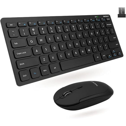 Keyboard Mouse: Macally Small Wireless Keyboard and Mouse – Front View