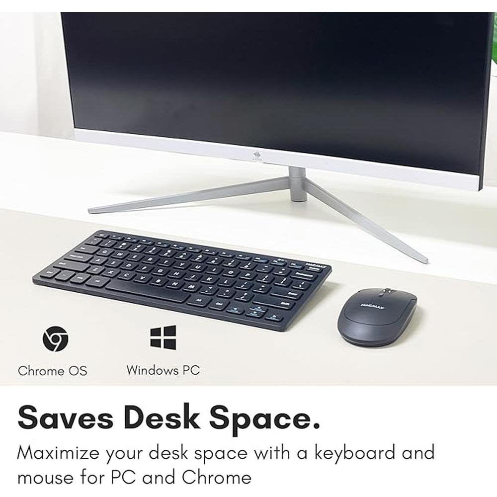 Keyboard Mouse: Macally Small Wireless Keyboard and Mouse – Side View