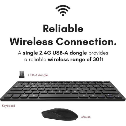 Keyboard Mouse: Macally Small Wireless Keyboard and Mouse – Close-up Detail