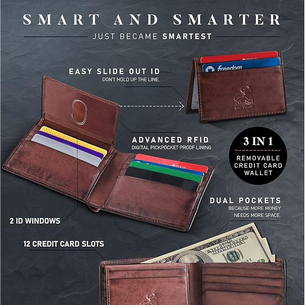 RFID Leather: Bull Guard RFID Leather Wallet The Respected – Close-up Detail