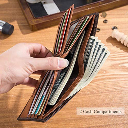 BULLCAPTAIN RFID Wallets for Men Slim Bifold Genuine – Packaging
