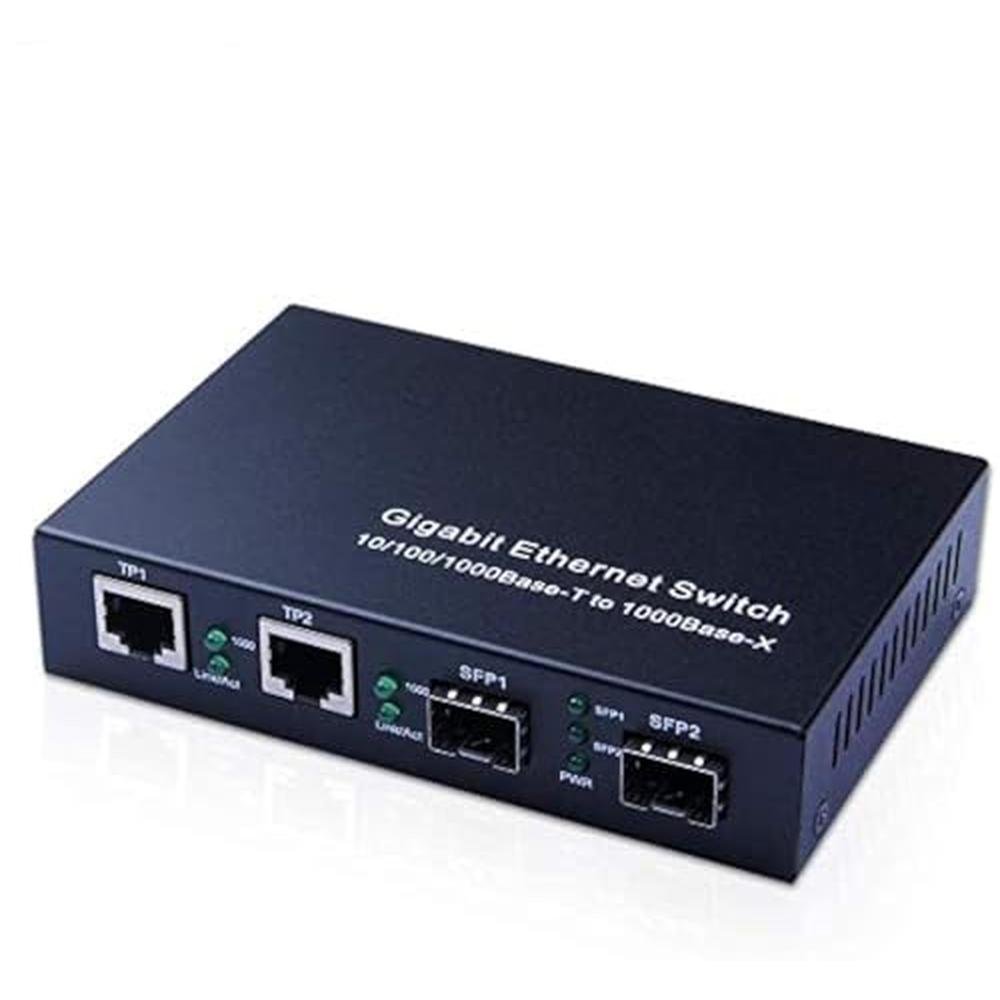 ipolex Gigabit SFP to RJ45 Fiber to Ethernet Media Converter – Front View