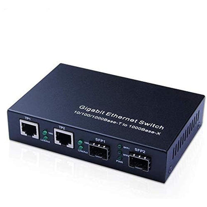 ipolex Gigabit SFP to RJ45 Fiber to Ethernet Media Converter – Side View