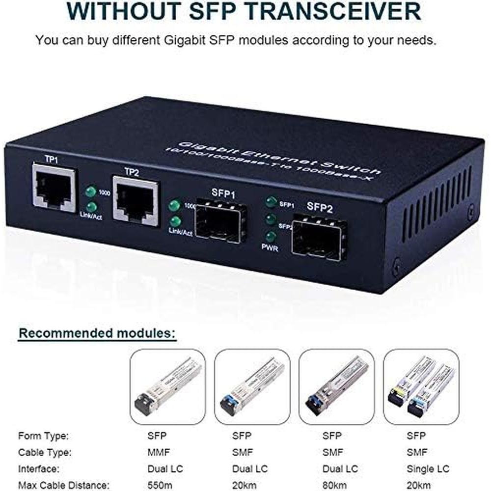 ipolex Gigabit SFP to RJ45 Fiber to Ethernet Media Converter – In Use