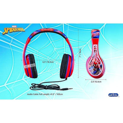 Spiderman Kids Headphones: Adjustable Headband – Side View