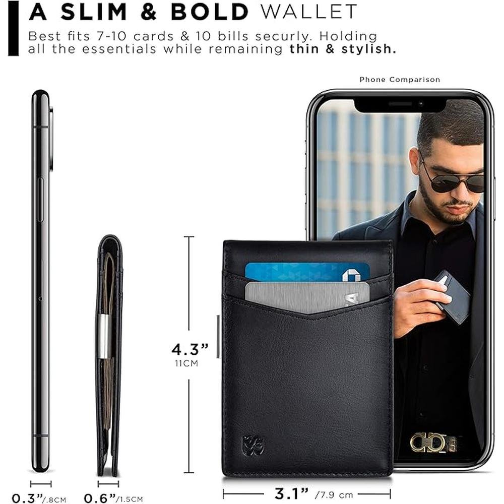Serman Brands Money Clip Wallet – Close-up Detail