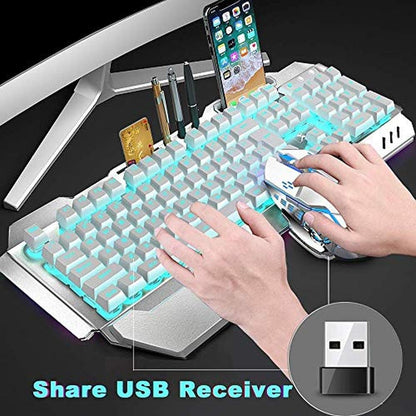 Wireless Keyboard Mouse Combo – Side View